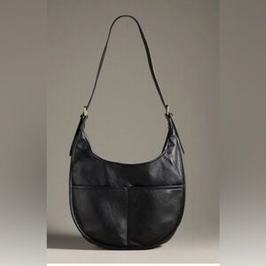 Anthropologie Black Leather Shoulder or Crossbody Bag